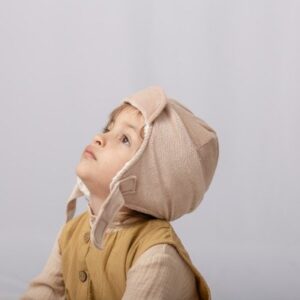 Gorro aviador plush con corderito bebé