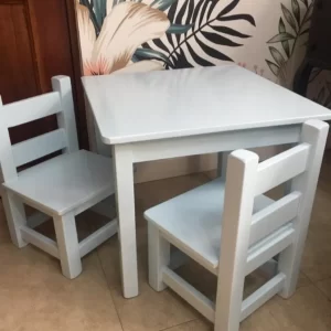Juego cuadrado de mesa y sillas