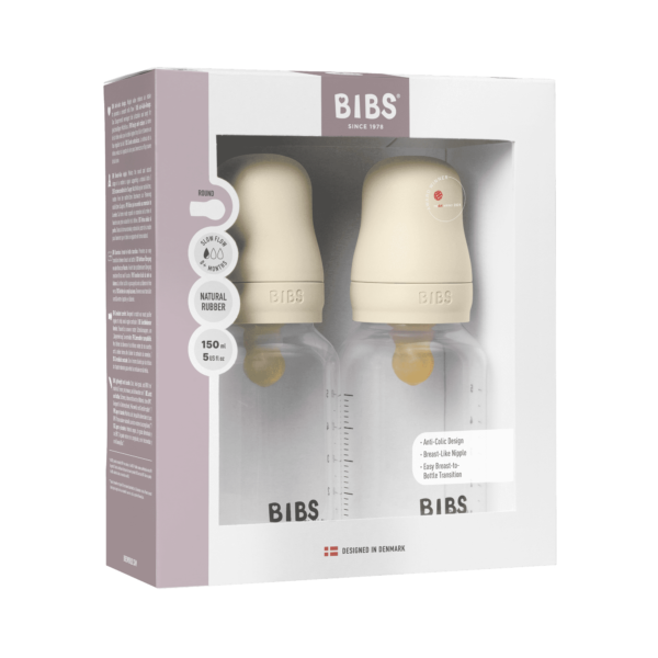 Bibs Set Mamadera de Plástico x2 con Tetina Caucho150ml